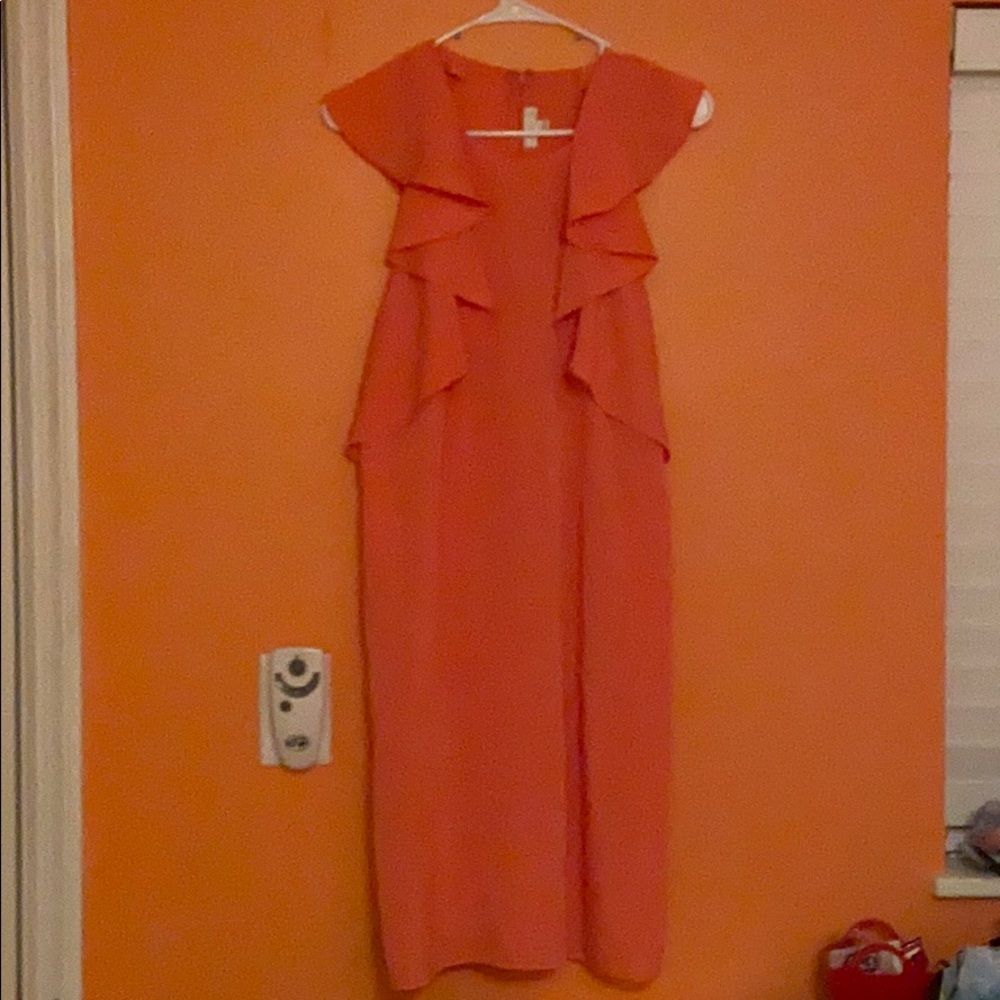 Charming Charlie’s coral dress size large.